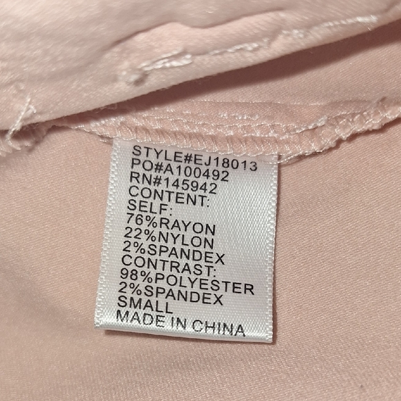 Eden Society Blush Pink Hooded Zip/Snap Front Utility Barn Jacket - S - Picture 7 of 8